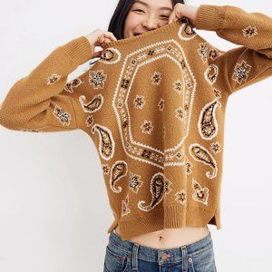 Madewell Bandana Pullover Sweater